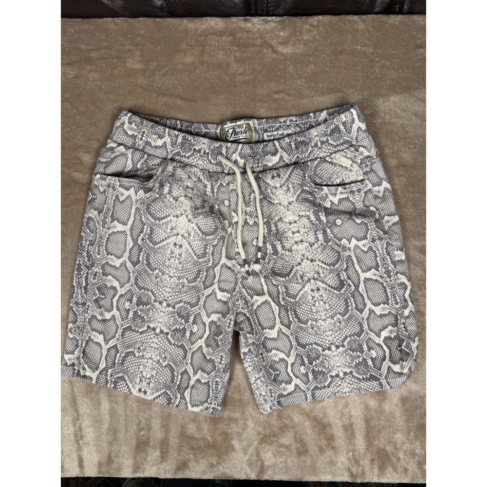 Vintage Fresh Prints Of Bel-Air Snakeskin Shorts M Retro Y2K Streetwear